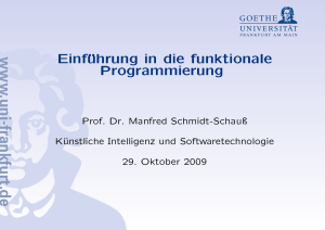 Einführung in die funktionale Programmierung