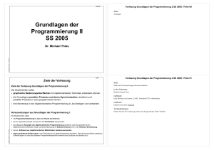 Grundlagen der Programmierung II SS 2005