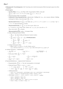 • Riemannsche Umordnungssatz: Jede Umordung einer absolut