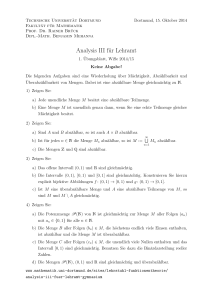 Analysis III für Lehramt - Mathematik, TU Dortmund