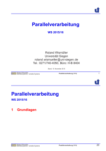 Parallelverarbeitung Parallelverarbeitung