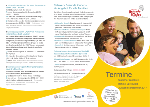 Termine - Netzwerk Gesunde Kinder