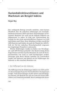 Auslandsdirektinvestitionen und Wachstum am Beispiel Indiens