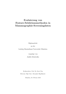 Evaluierung von Feature-Selektionsmethoden in Mammographie