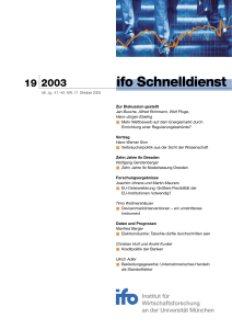 ifo Schnelldienst 19/2003