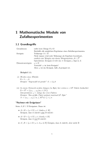 1 Mathematische Module von Zufallsexperimenten