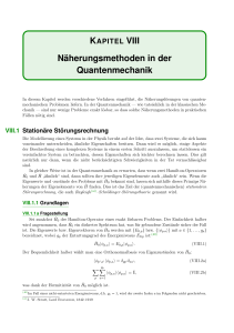 Näherungsmethoden in der Quantenmechanik