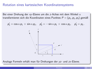 Rotation eines kartesischen Koordinatensystems