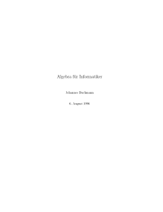 Algebra f ur Informatiker