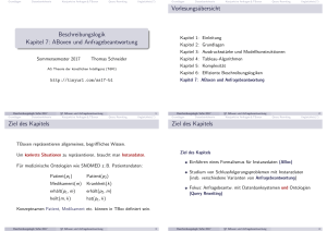 Beschreibungslogik Kapitel 7: ABoxen und Anfragebeantwortung