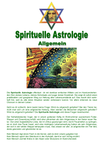 Spirituelle Astrologie Allgemein