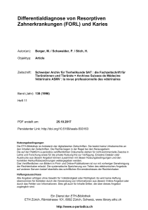 Differentialdiagnose von Resorptiven Zahnerkrankungen (FORL