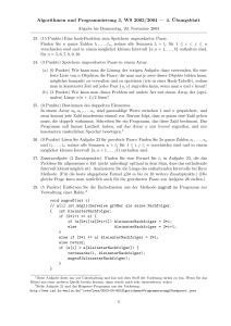Algorithmen und Programmierung 3, WS 2003/2004 — 4. ¨Ubungsblatt