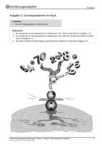 Aufgabe 3: Grundoperationen im Kopf