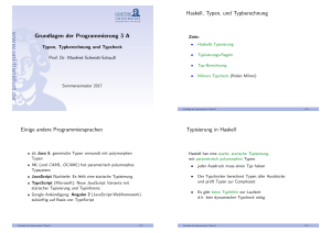 Typen, Typberechnung und Typcheck