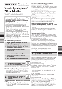 Beipackzettel Vitamin B1-ratiopharm® 200 mg