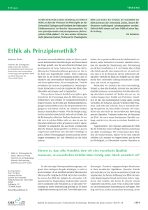 Ethik als Prinzipienethik? - Bulletin des médecins suisses