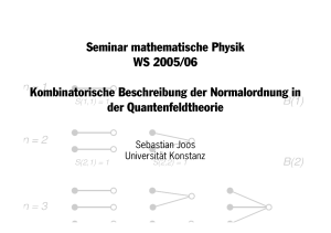 Seminar mathematische Physik WS 2005/06 Kombinatorische