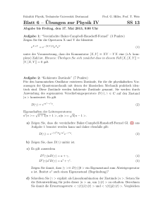 Blatt 6 –¨Ubungen zur Physik IV SS 13 - Delta