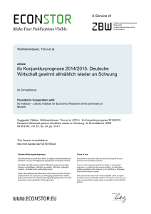 ifo Konjunkturprognose 2014/2015: Deutsche Wirtschaft