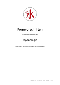 Formvorschriften für schriftliche Arbeiten im Fach Japanologie