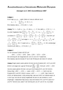 Lösungen 2. Klausur 2007 - Bundesweite Mathematik