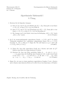 Algorithmische Mathematik I 9.¨Ubung