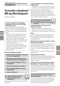 Troxerutin-ratiopharm® 300 mg Weichkapseln - Apo