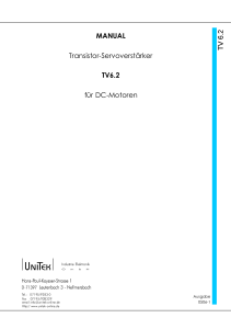 MANUAL Transistor-Servoverstärker TV6.2 für DC