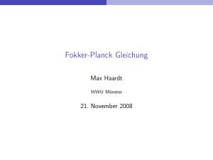 Fokker-Planck Gleichung