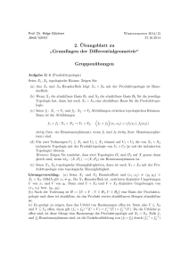 Grundlagen der Differentialgeometrie“ Gruppenübungen