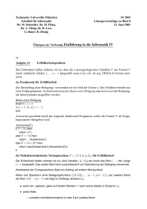 Übungen zur Vorlesung Einführung in die Informatik IV