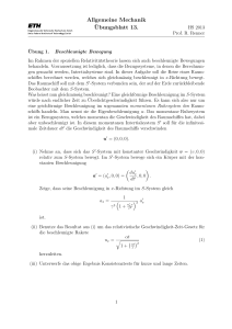 Allgemeine Mechanik ¨Ubungsblatt 13.