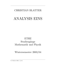 analysis eins