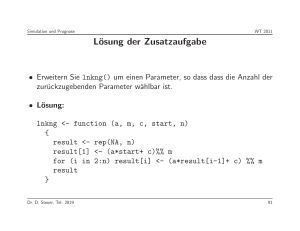 Lösung der Zusatzaufgabe