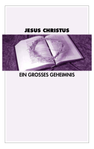 ein grosses geheimnis jesus christus