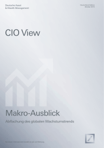 CIO View - Deutsche Asset Management