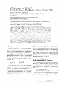 i-Nitridokomplexe von Wolfram(V) Die Kristallstruktur