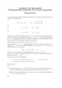 Analysis 2 für Informatik Mathematische Methoden des