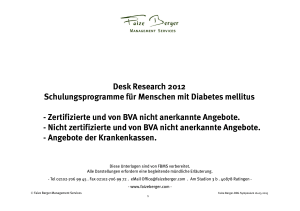 FBMS-Desk Research 2012 - Deutsche Diabetes Gesellschaft