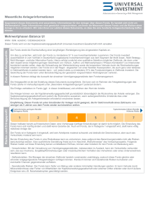 Wesentliche Anlegerinformationen Mehrwertphasen Balance UI