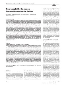 Neuropeptid S: Ein neues Transmittersystem im Gehirn