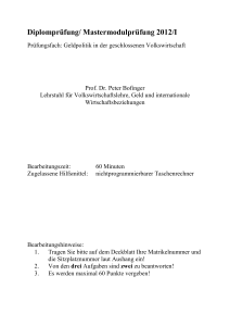 Diplomprüfung für Volkswirte/Kaufleute 2009/II