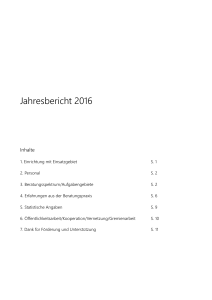 Jahresbericht 2016 - Beratungsstelle für Schwangerschaftsfragen Ulm