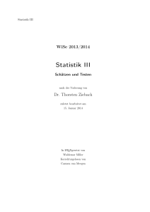 Statistik III - Waldemar Miller