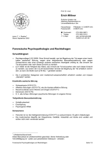 Forensische Psychopathologie und Rechtsfragen Erich Miltner