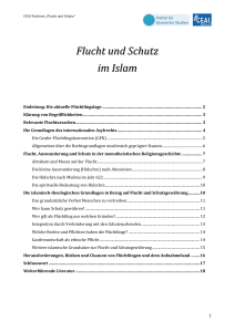 Flucht und Schutz im Islam - CEAI