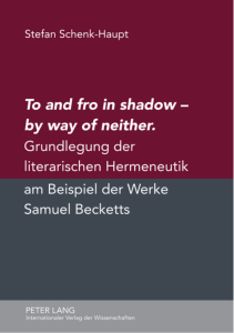 To and fro in shadow – by way of neither. Grundlegung - Beck-Shop