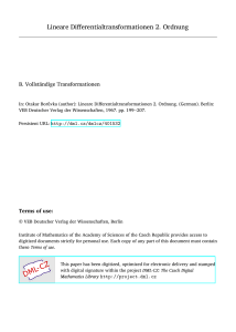 Lineare Differentialtransformationen 2. Ordnung - DML-CZ