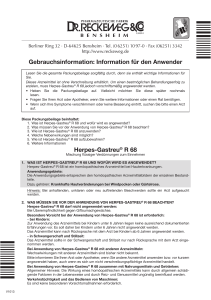 Information für den Anwender Herpes-Gastreu® R 68